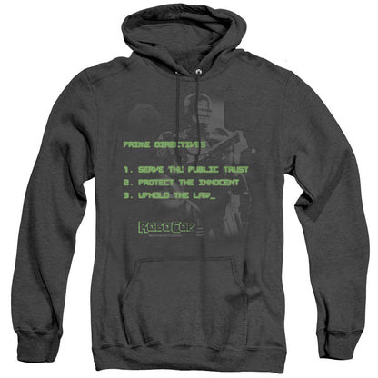 Robocop Prime Directives Mens Heather Hoodie Black Officially Licensed