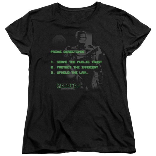 Robocop Prime Directives Womens T Shirt Black