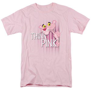 Pink Panther Think Pink Mens T Shirt Pink
