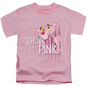 Pink Panther Think Pink Juvenile Kids Youth T Shirt Pink