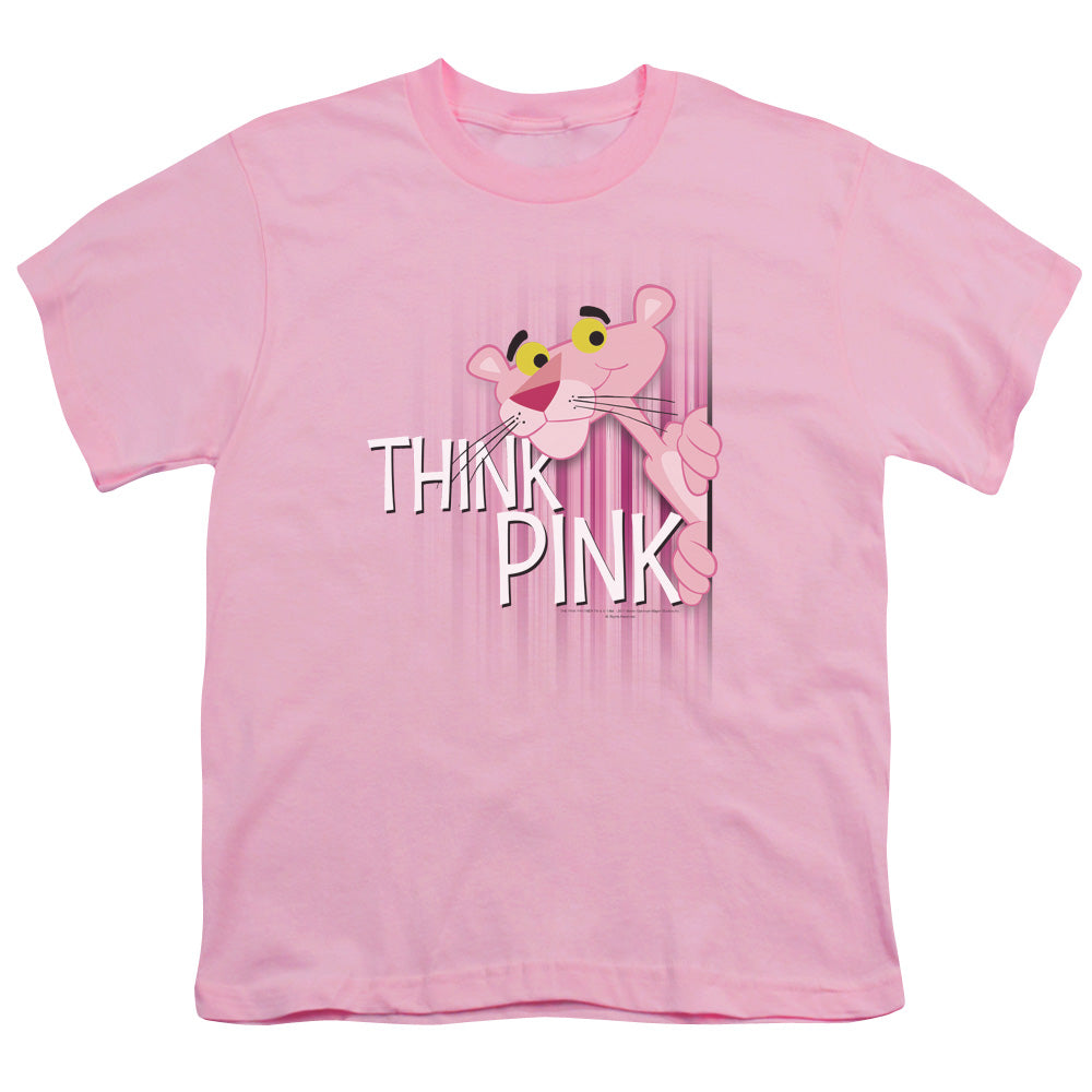 Pink Panther Think Pink Kids Youth T Shirt Pink