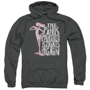 Pink Panther Strikes Again Mens Hoodie Charcoal