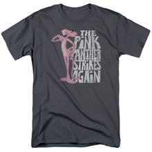 Load image into Gallery viewer, Pink Panther Strikes Again Mens T Shirt Charcoal