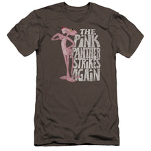 Load image into Gallery viewer, Pink Panther Strikes Again Premium Bella Canvas Slim Fit Mens T Shirt Charcoal