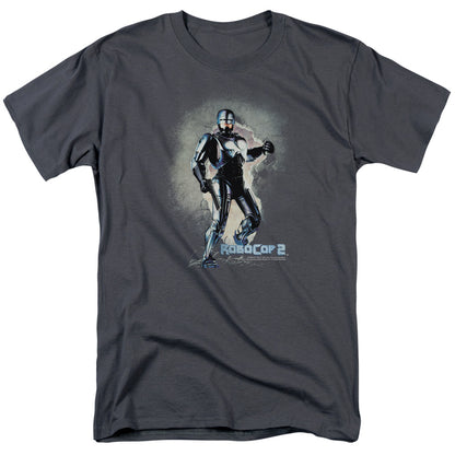 Robocop Break On Through Mens T Shirt Charcoal