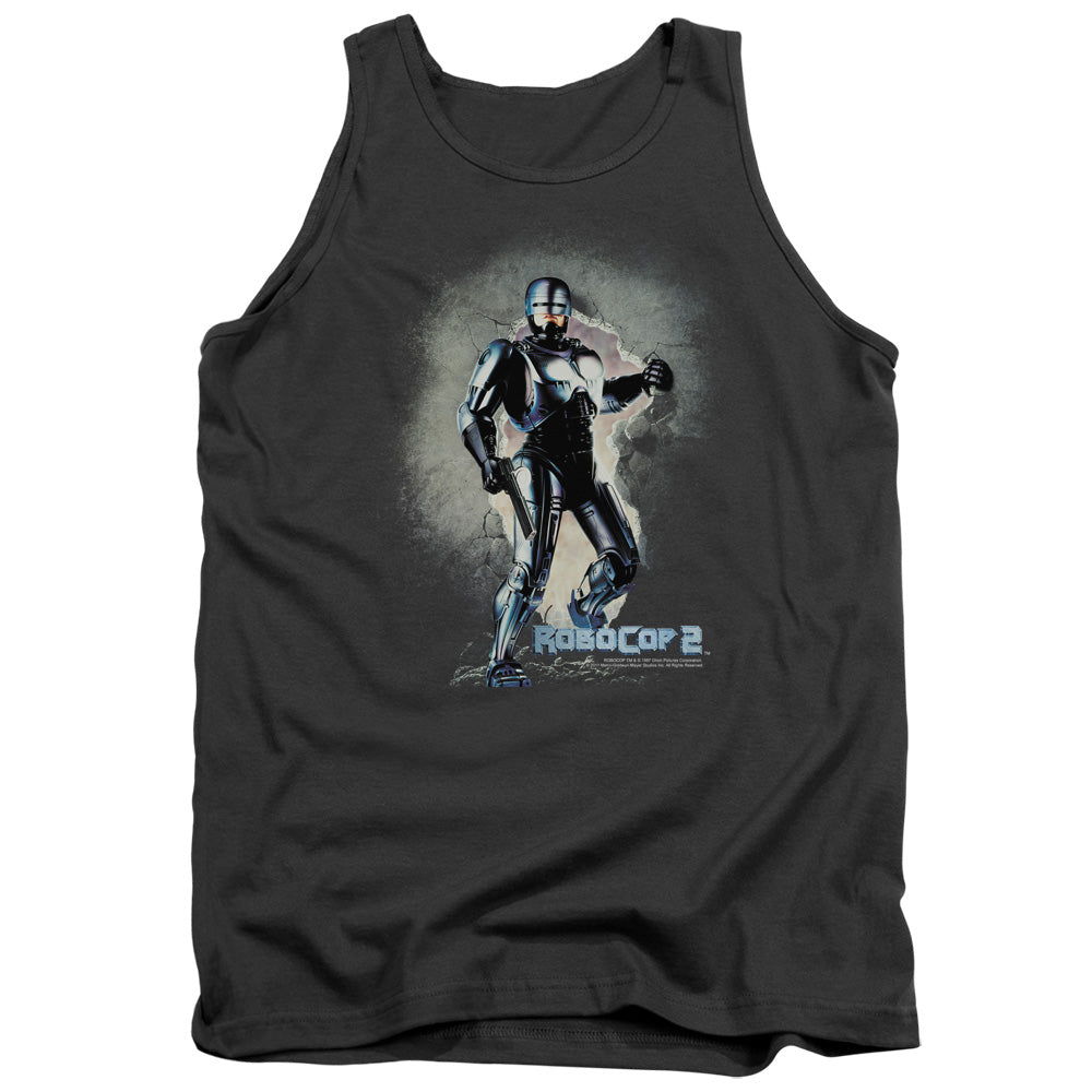 Robocop Break On Through Mens Tank Top Shirt Charcoal