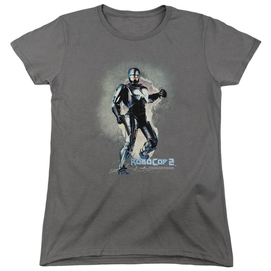 Robocop Break On Through Womens T Shirt Charcoal