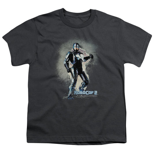 Robocop Break On Through Kids Youth T Shirt Charcoal
