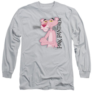 Pink Panther Cool Cat Mens Long Sleeve Shirt Silver
