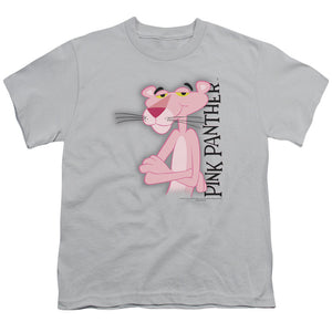 Pink Panther Cool Cat Kids Youth T Shirt Silver