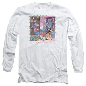 Pink Panther Vintage Titles Mens Long Sleeve Shirt White