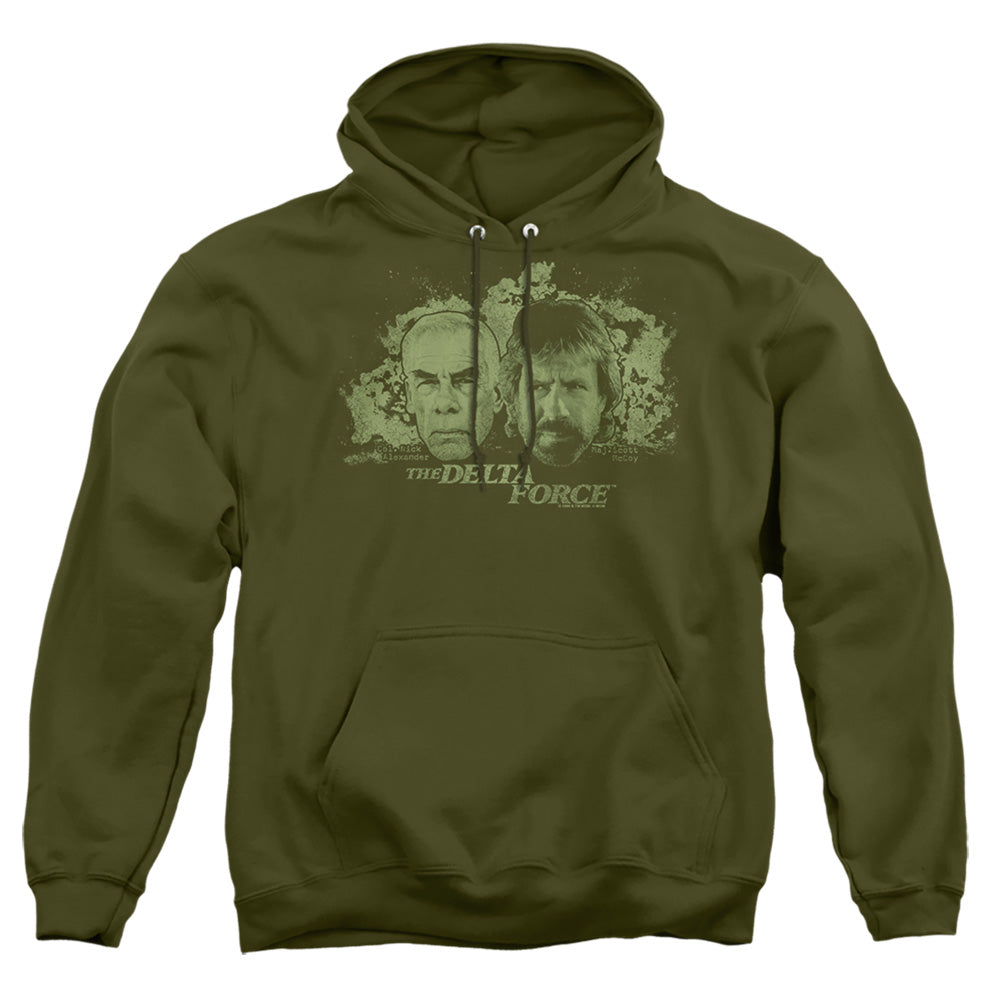 Delta Force Explosion Mens Hoodie Military Green Officially Licensed
