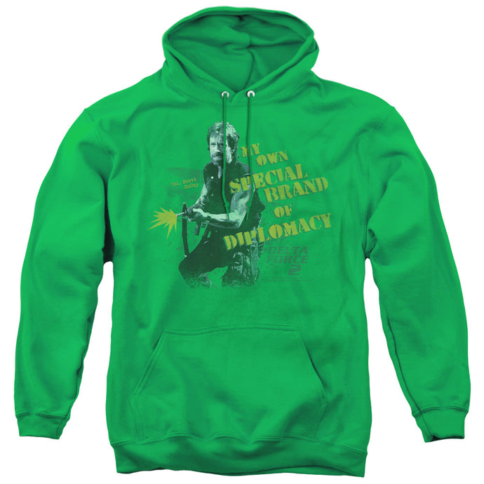 Delta Force 2 Special Diplomacy Mens Hoodie Kelly Green