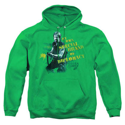 Delta Force 2 Special Diplomacy Mens Hoodie Kelly Green Officially Licensed