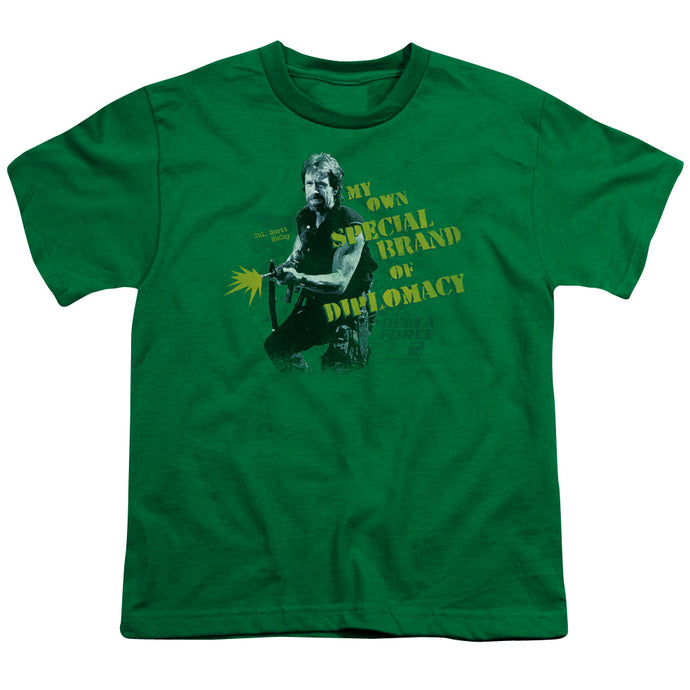 Delta Force 2 Special Diplomacy Kids Youth T Shirt Kelly Green
