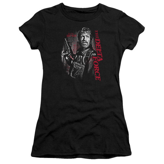 Delta Force Black Ops Junior Sheer Cap Sleeve Womens T Shirt Black