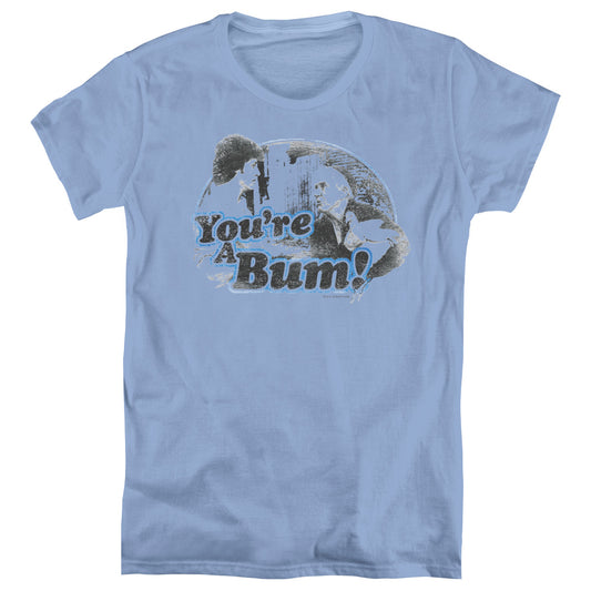 Rocky You're A Bum! Womens T Shirt Carolina Blue