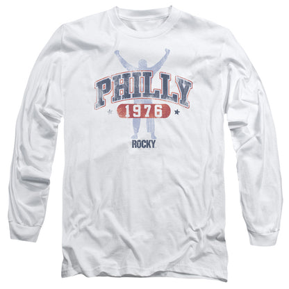 Rocky Philly 1976 Mens Long Sleeve Shirt White