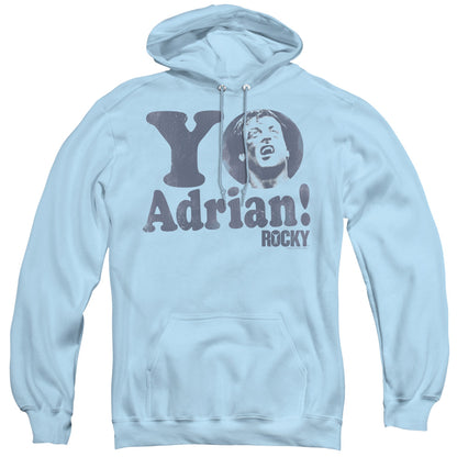 Rocky Yo Adrian Mens Hoodie Light Blue