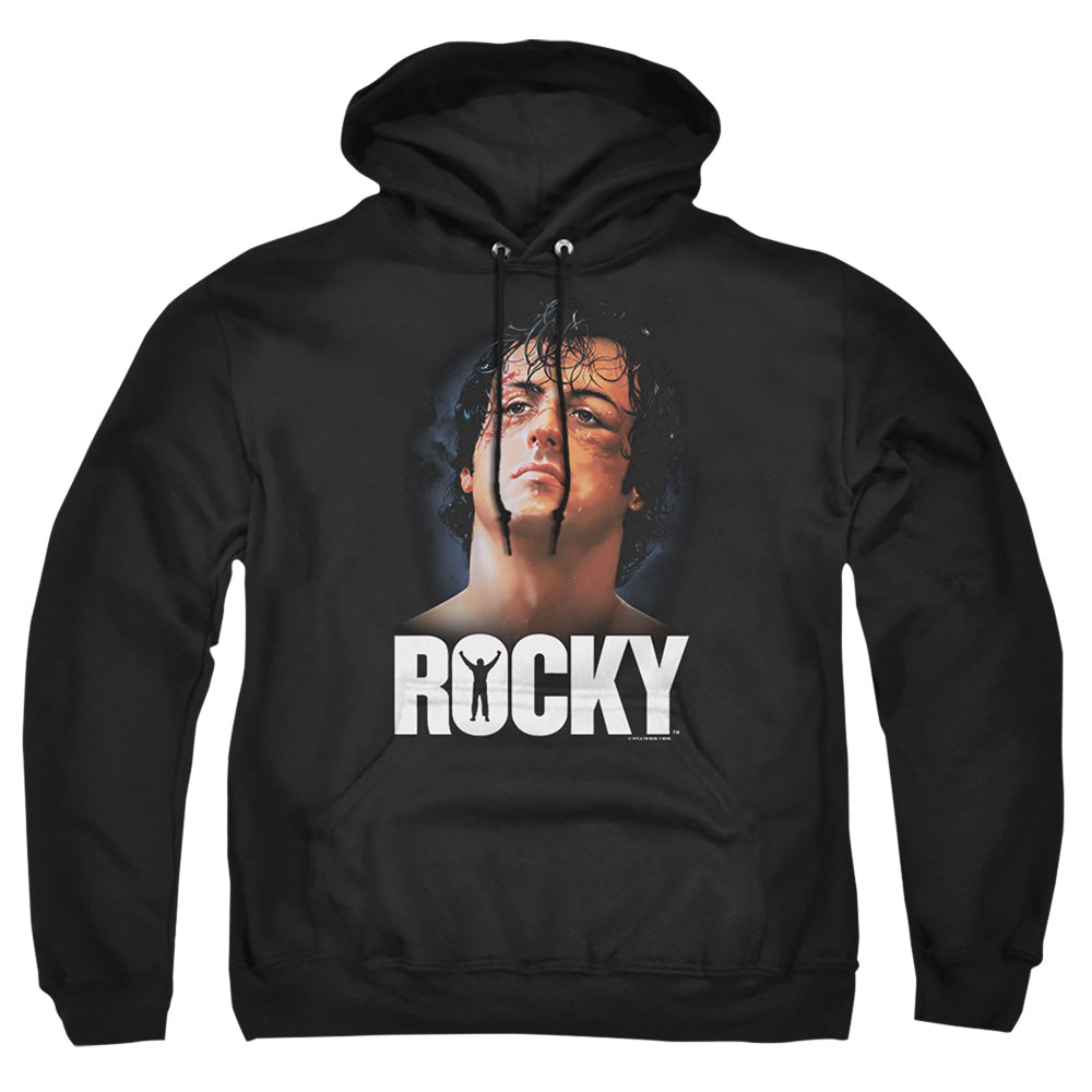 Rocky The Champ Mens Hoodie Black Officially Licensed