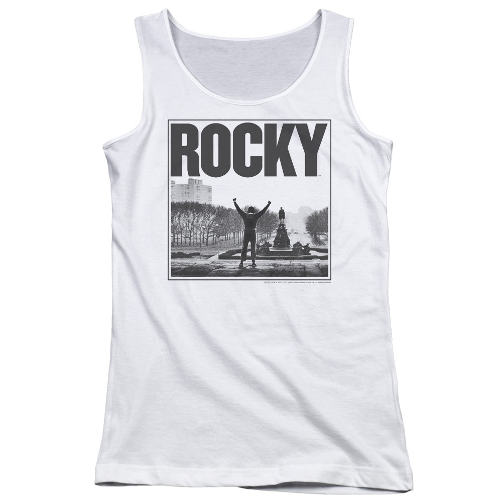 Rocky Top Of The Stairs Womens Tank Top Shirt White