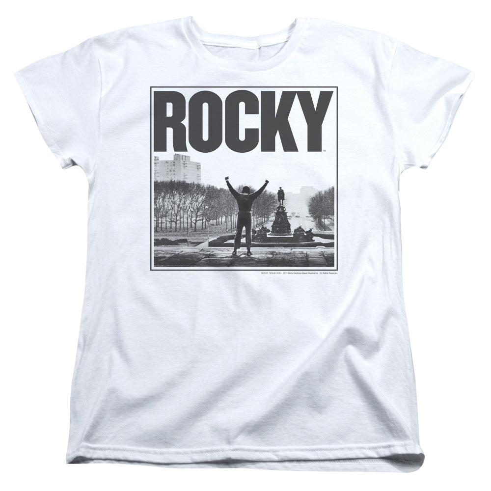 Rocky Top Of The Stairs Womens T Shirt White