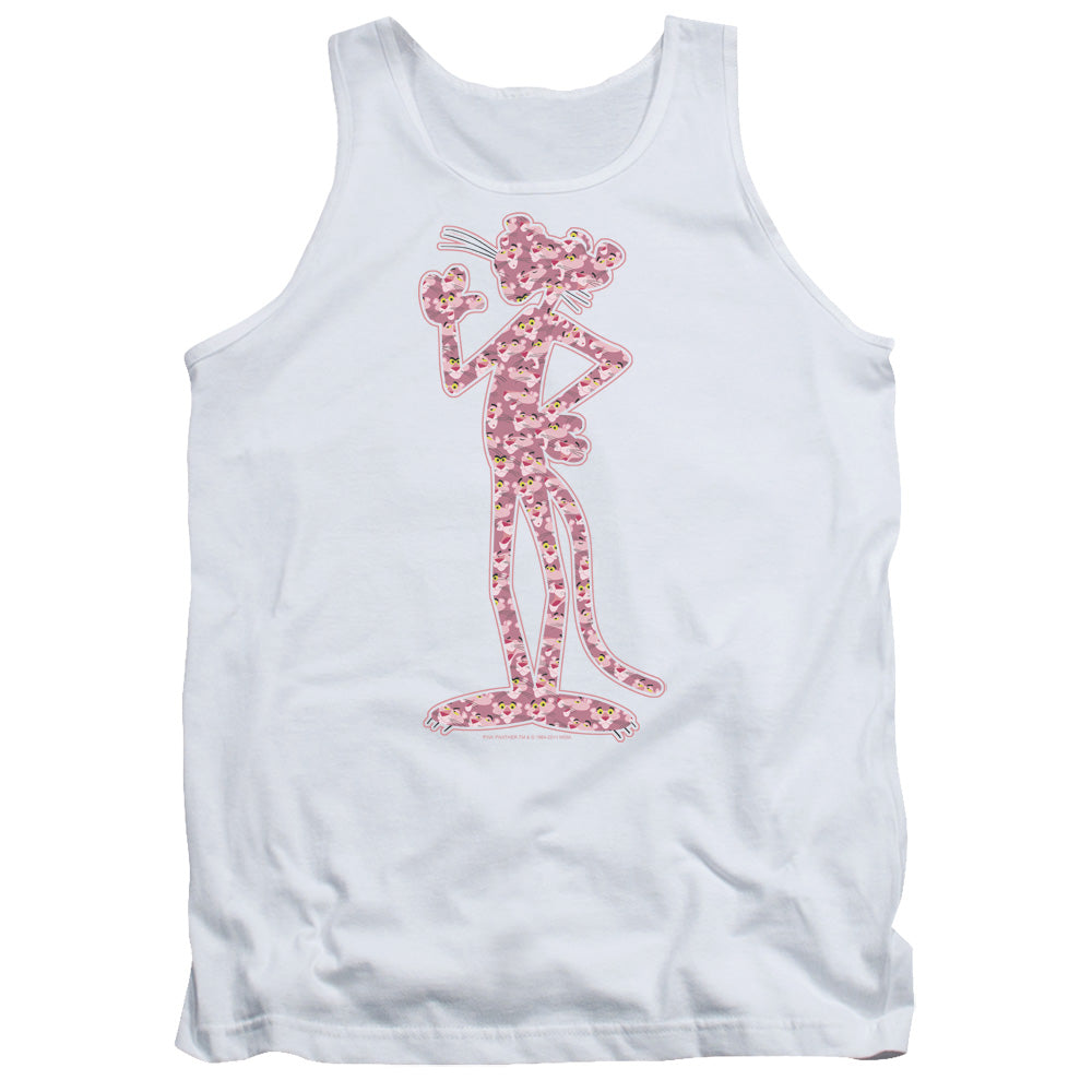 Pink Panther Heads Mens Tank Top Shirt White