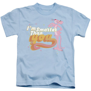 Pink Panther Art Cat Juvenile Kids Youth T Shirt Light Blue