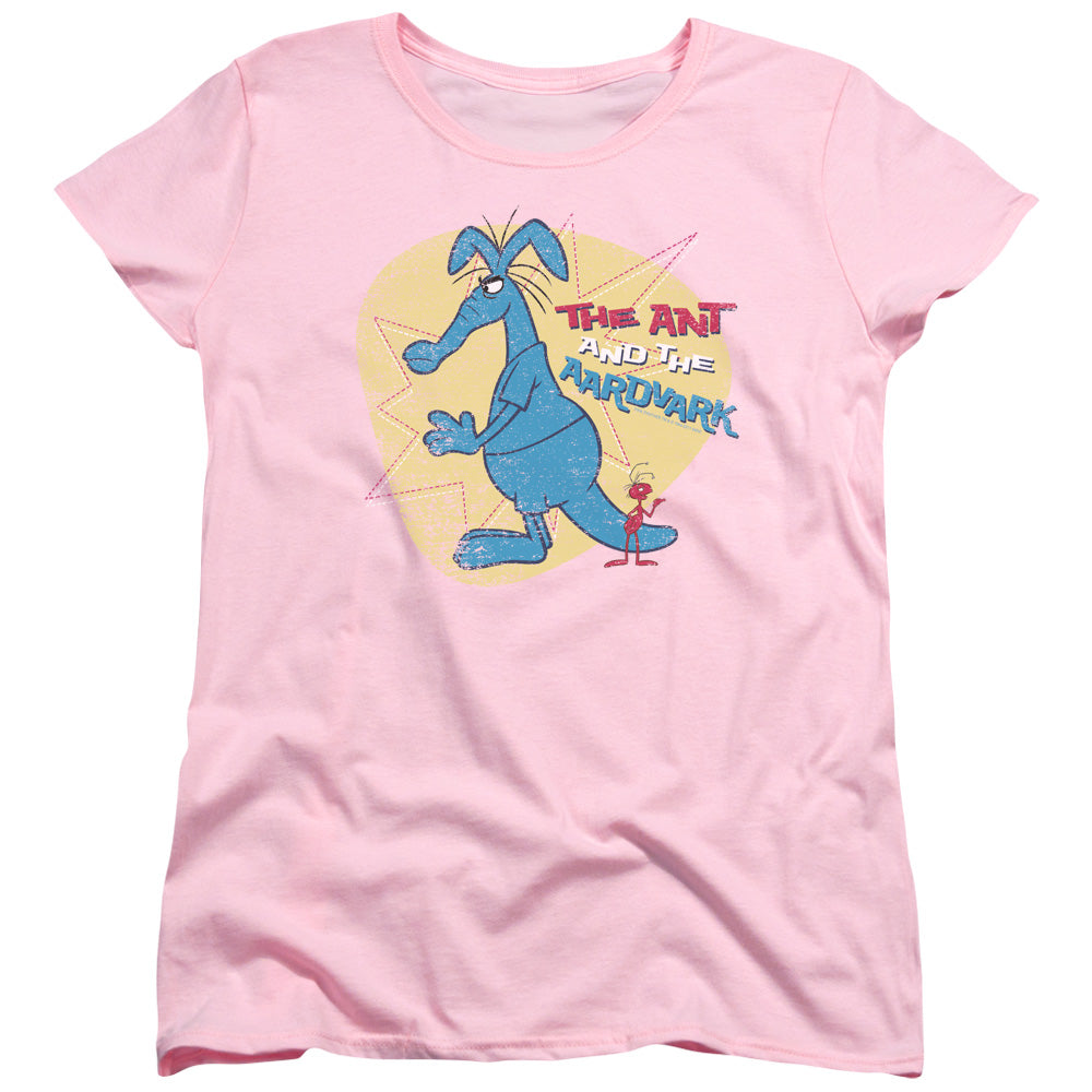 Pink Panther Ant And Aardvark Womens T Shirt Pink