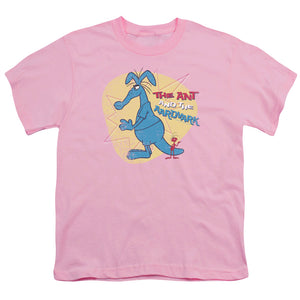 Pink Panther Ant And Aardvark Kids Youth T Shirt Pink