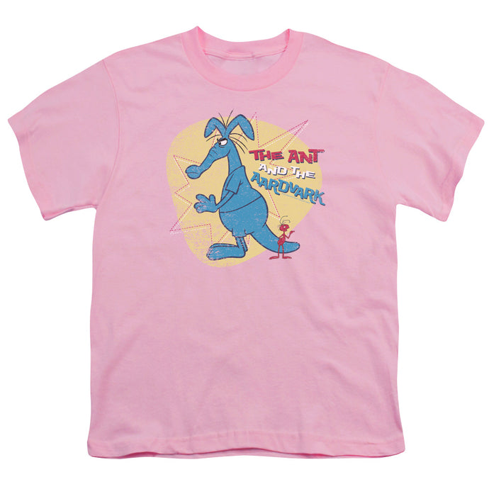 Pink Panther Ant And Aardvark Kids Youth T Shirt Pink