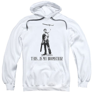 Army Of Darkness Boomstick! Mens Hoodie White