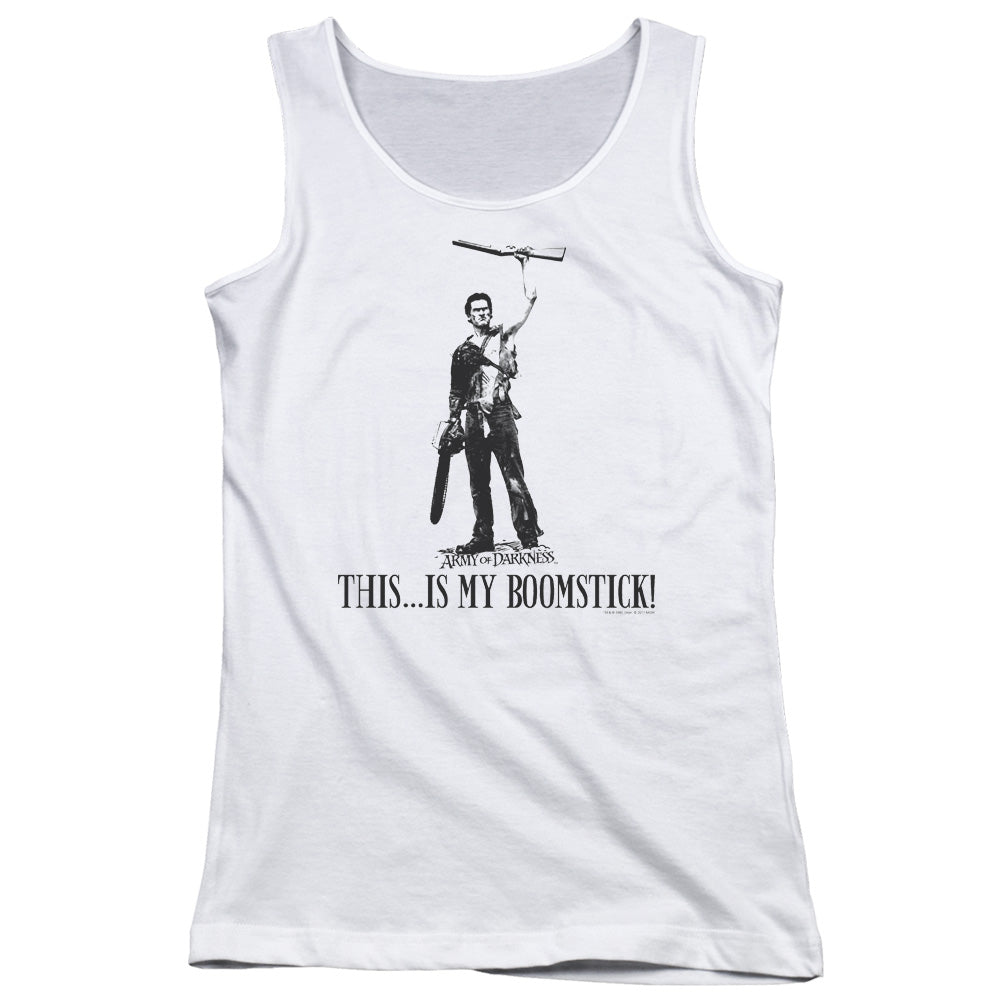 Army Of Darkness Boomstick! Womens Tank Top Shirt White