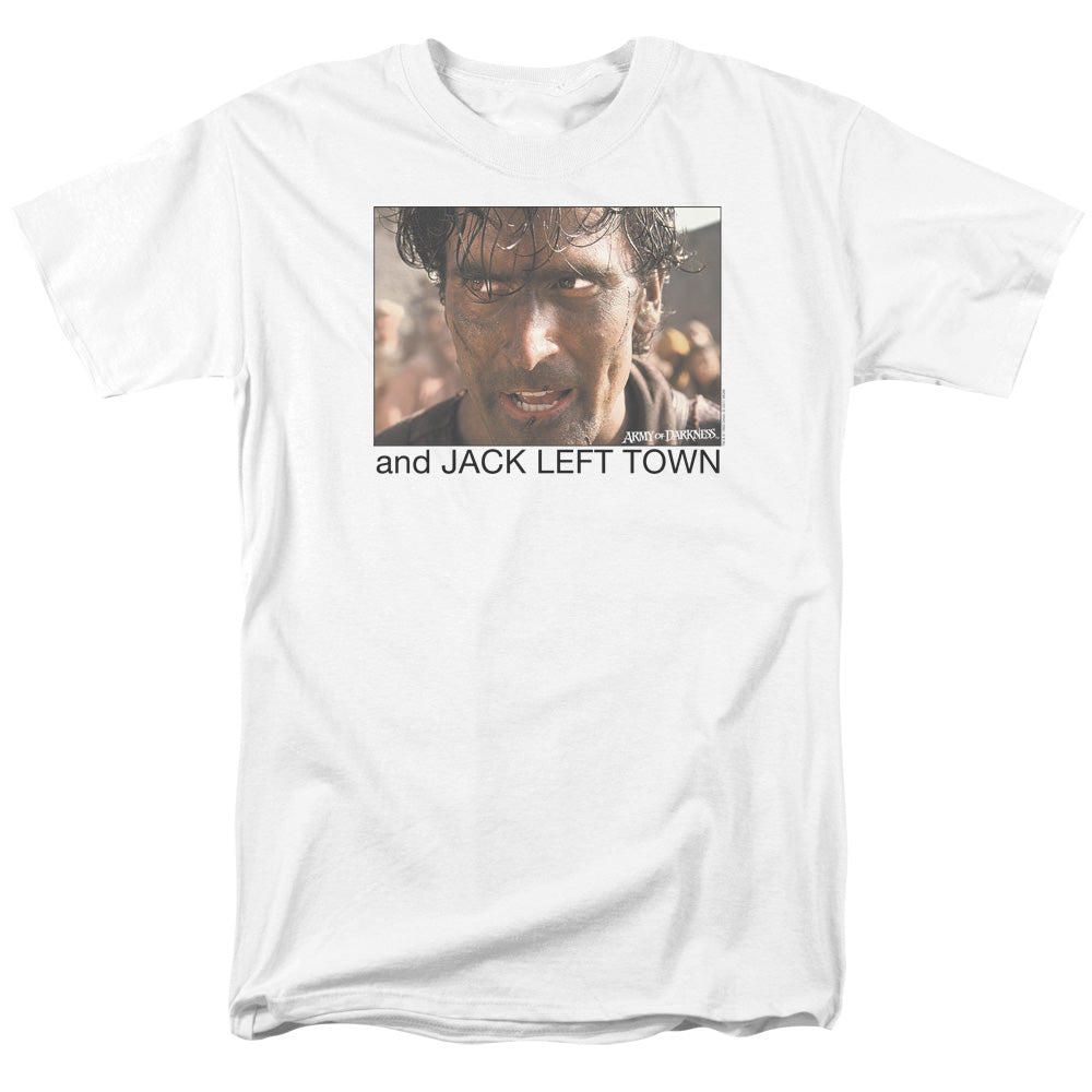 Army Of Darkness Jack Left Town Mens T Shirt White