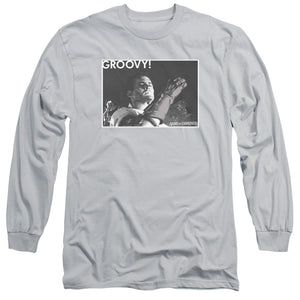 Army Of Darkness Groovy Mens Long Sleeve Shirt Silver