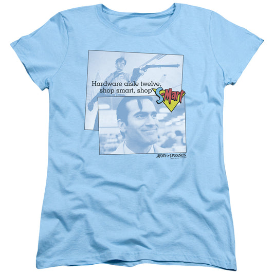 Army Of Darkness Shop S Mart Womens T Shirt Light Blue