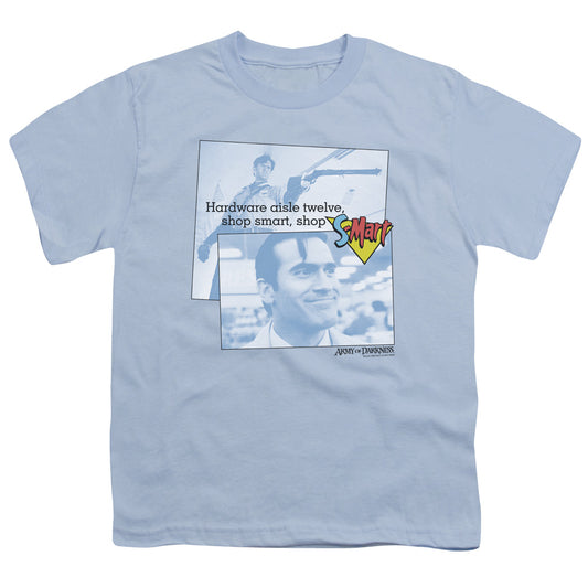 Army Of Darkness Shop S Mart Kids Youth T Shirt Light Blue