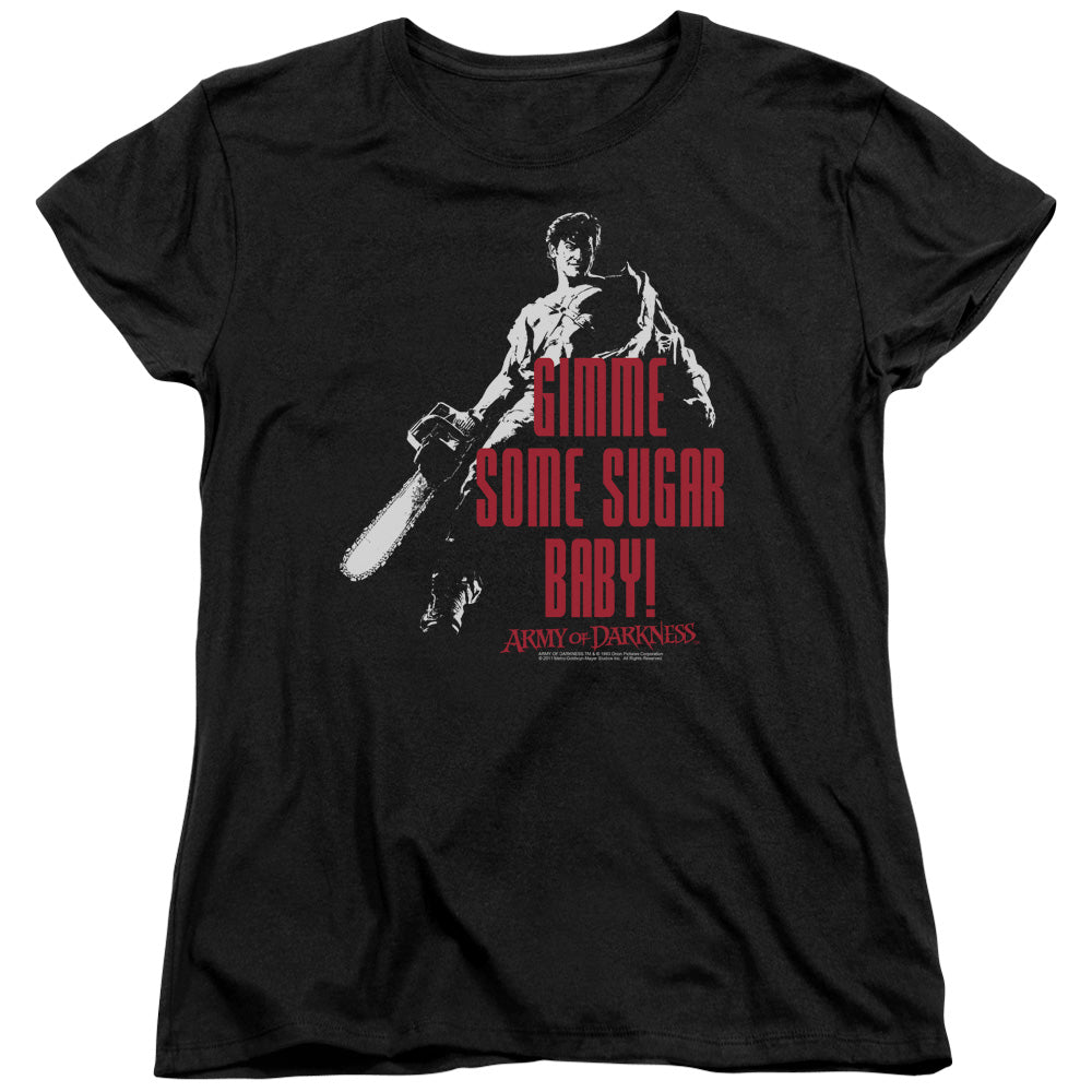 Army Of Darkness Sugar Womens T Shirt Black