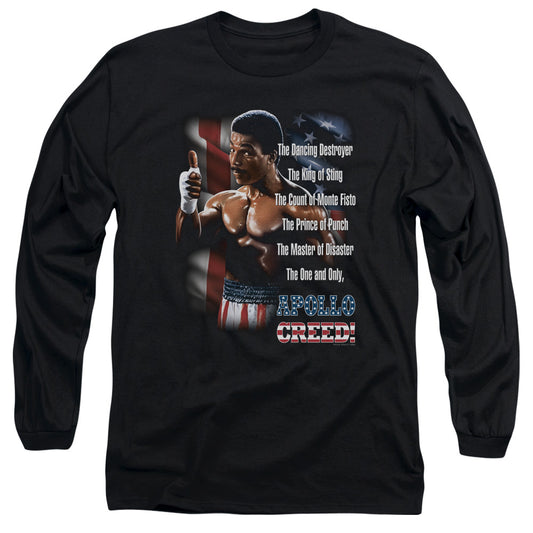 Rocky II The One And Only Mens Long Sleeve Shirt Black