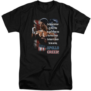 Rocky Ii The One And Only Mens Tall T Shirt Black