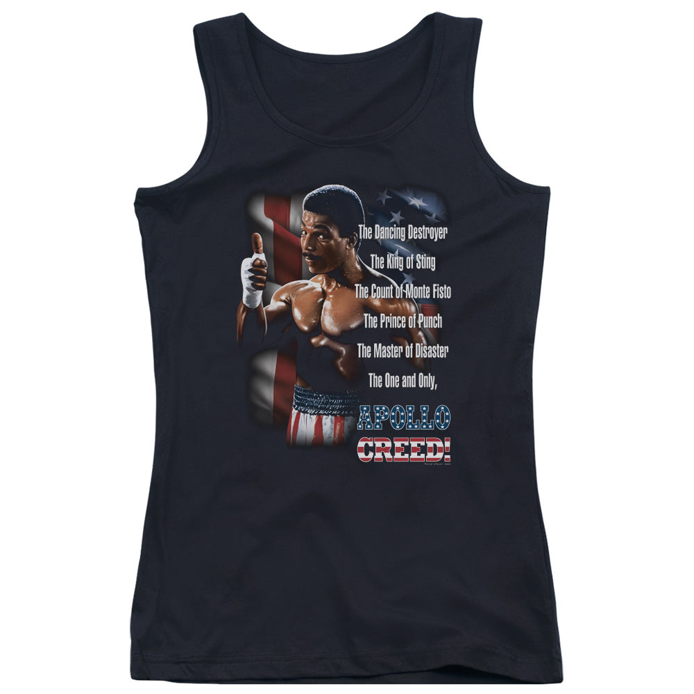 Rocky II The One And Only Womens Tank Top Shirt Black