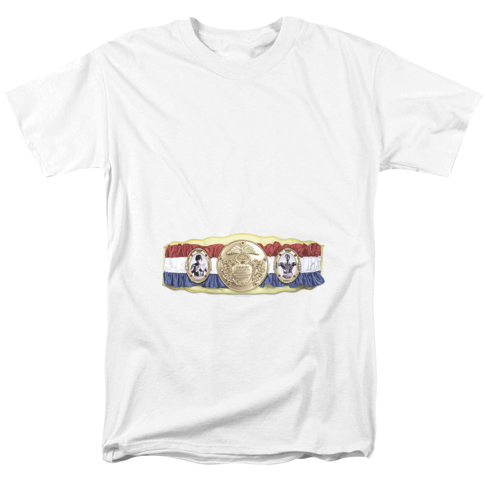 Rocky Championship Belt (Bottom Front) Mens T Shirt White