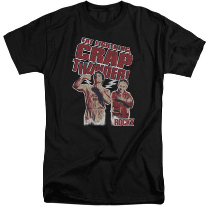 Rocky Eat Lightning Mens Tall T Shirt Black Officially Licensed