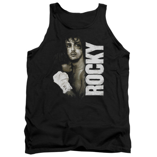 Rocky Painted Rocky Mens Tank Top Shirt Black