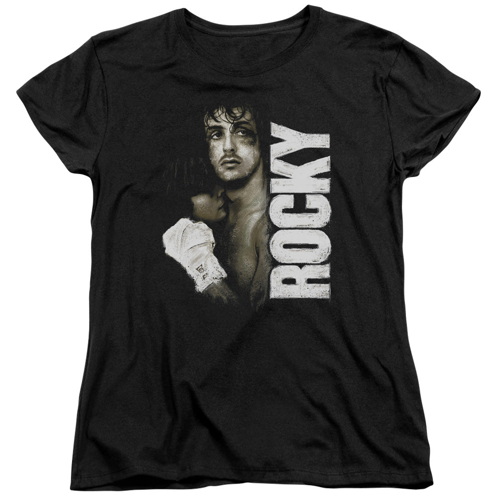 Rocky Painted Rocky Womens T Shirt Black