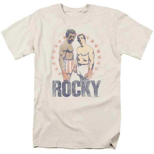 Rocky Creed And Balboa Mens T Shirt Cream