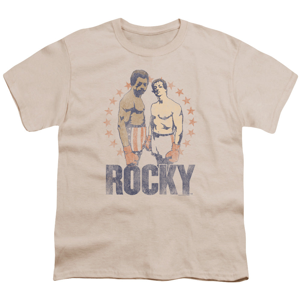 Rocky Creed And Balboa Kids Youth T Shirt Cream