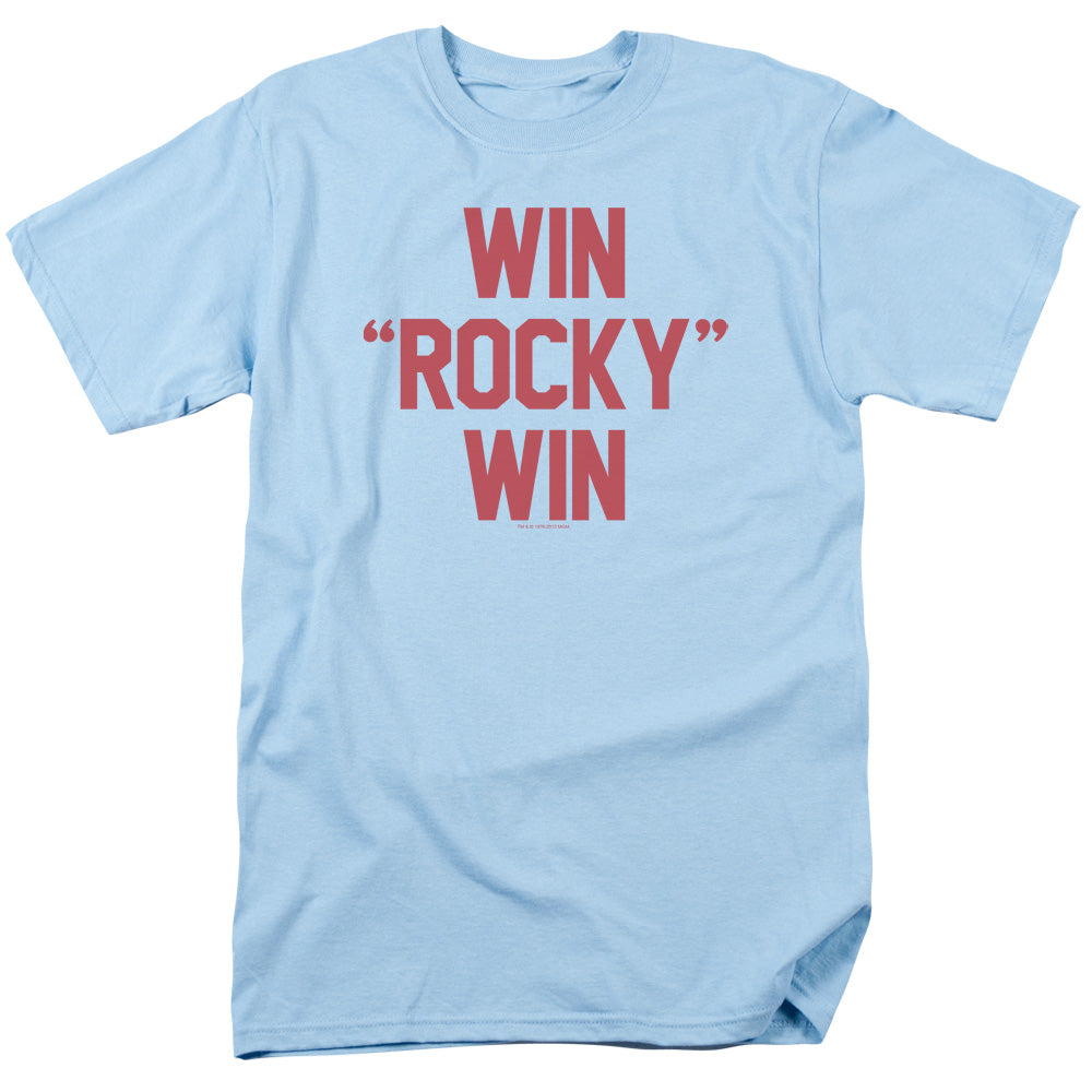 Rocky Win Rocky Win Mens T Shirt Light Blue | Rock Band Merch