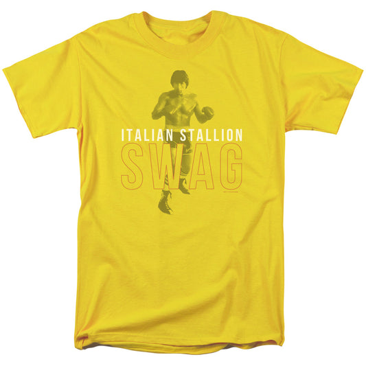 Rocky Stallion Swag Mens T Shirt Yellow