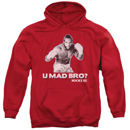 Rocky III U Mad Bro Mens Hoodie Red